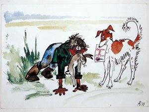 Borzois Art by Vasilisa Andreeva