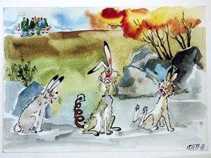 Borzois Art by Vasilisa Andreeva