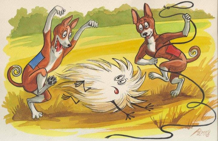 Borzois Art by Vasilisa Andreeva