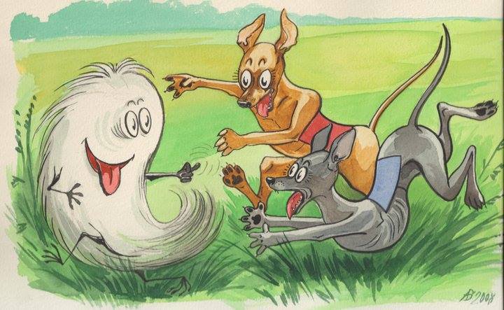 Borzois Art by Vasilisa Andreeva