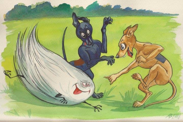 Borzois Art by Vasilisa Andreeva