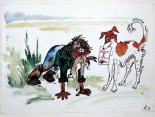 Borzois Art by Vasilisa Andreeva