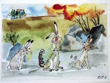 Borzois Art by Vasilisa Andreeva