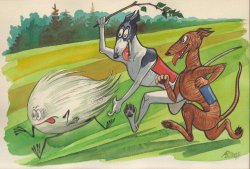 Borzois Art by Vasilisa Andreeva