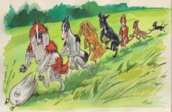 Borzois Art by Vasilisa Andreeva