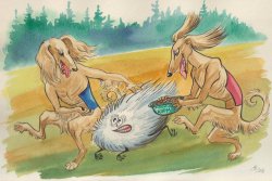 Borzois Art by Vasilisa Andreeva