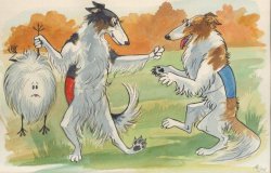 Borzois Art by Vasilisa Andreeva