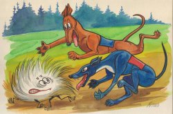 Borzois Art by Vasilisa Andreeva