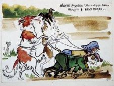 Borzois Art by Vasilisa Andreeva